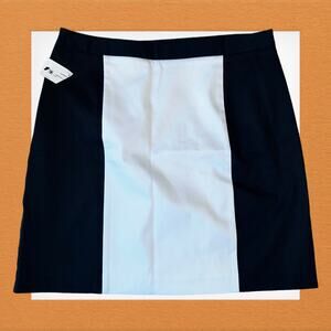 NWT Worthington Colorblock Retro Style Mini Skirt Black White Women's Size 4